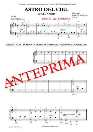 ASTRO DEL CIEL ( TUTTO LO SPARTITO) con DITEGGIATURE - FACILE