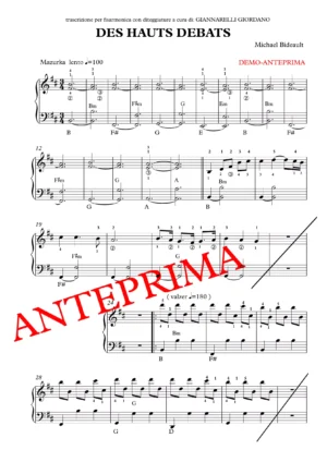 DES HAUTS DEBATS ( TUTTO LO SPARTITO) con DITEGGIATURE